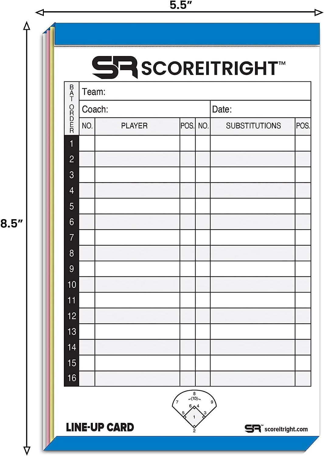 Line-Up Cards (30 Games) with Cardstock Book Form - Wrap-Around Cover