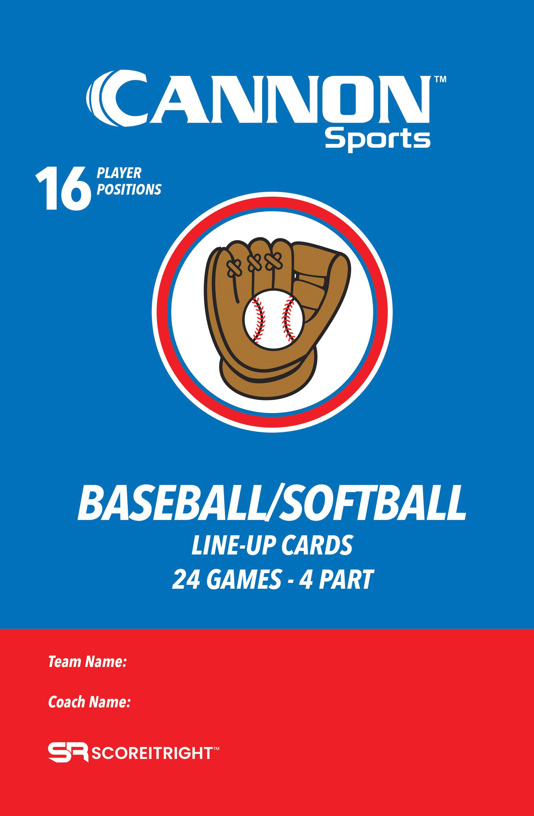 Custom Book Wrap Around Line up Cards (24 Game)