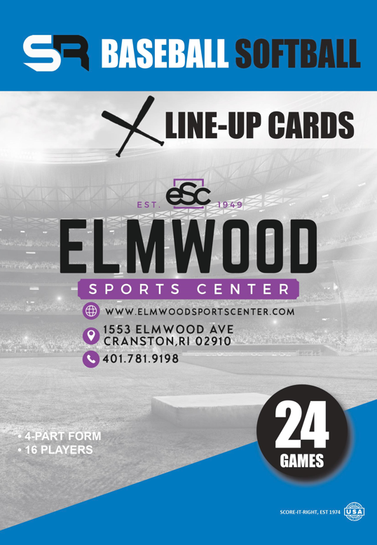 Custom Book Wrap Around Line up Cards (24 Game)