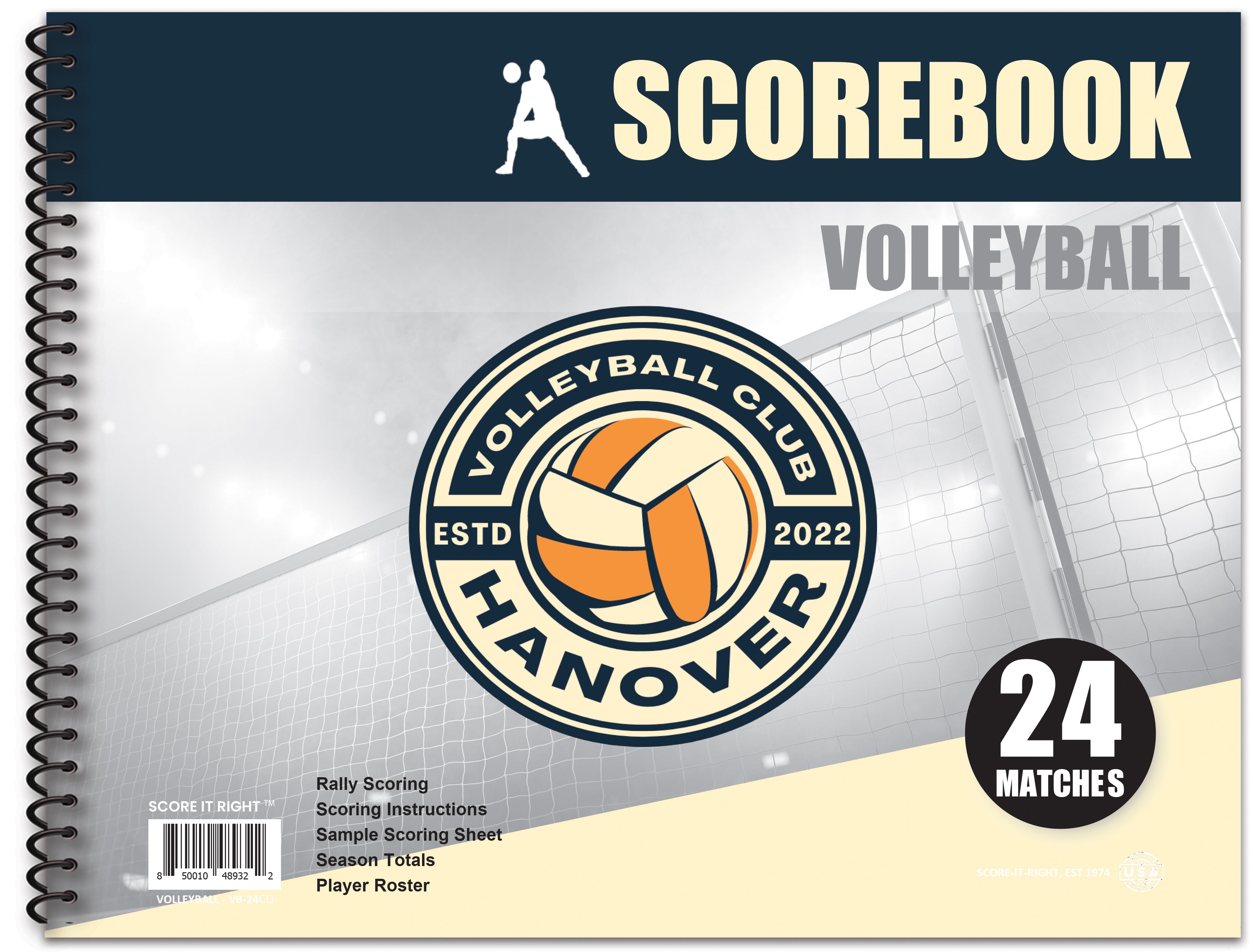 Custom Volleyball Scorebook