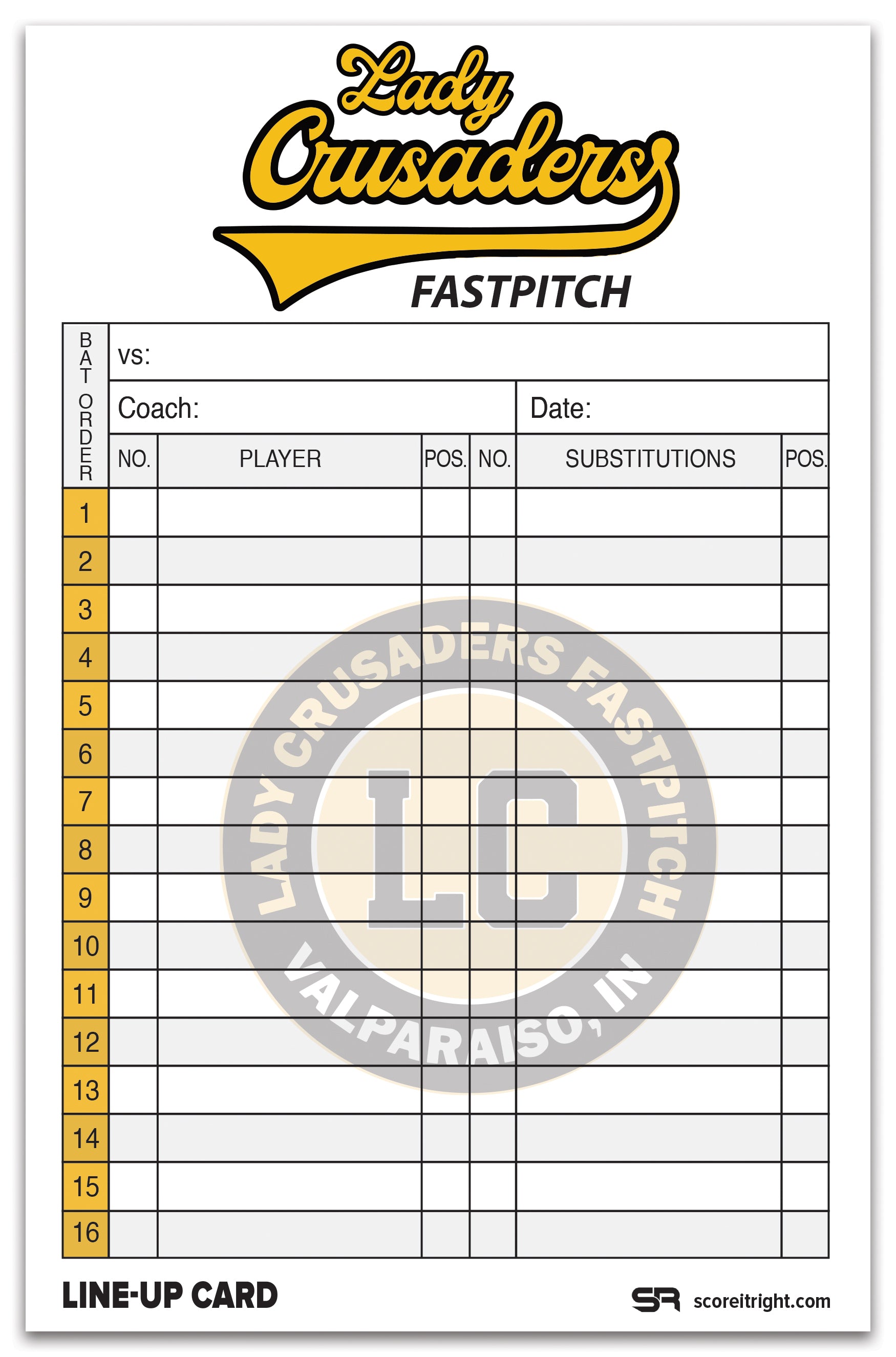custom Lineup-cards
every sheet customizable
goldenrod finish
cardstock finish
lineup-cards