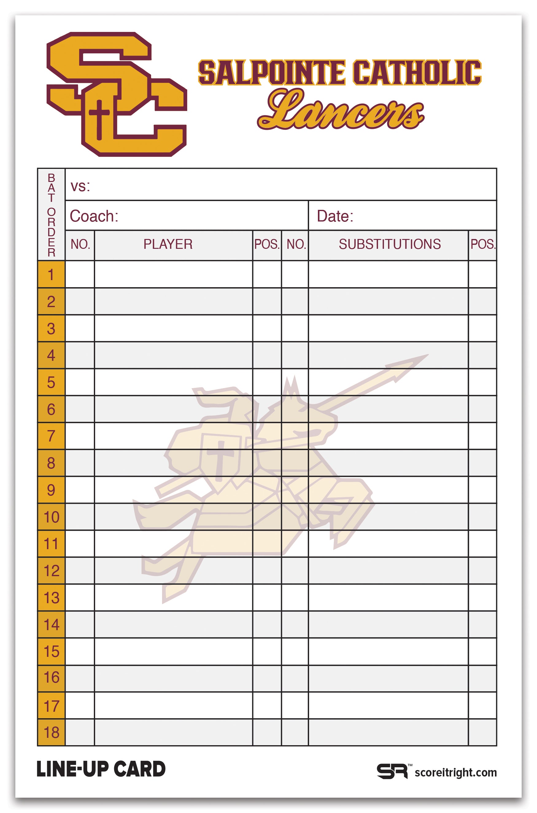 custom Lineup-cards
every sheet customizable
goldenrod finish
cardstock finish
lineup-cards