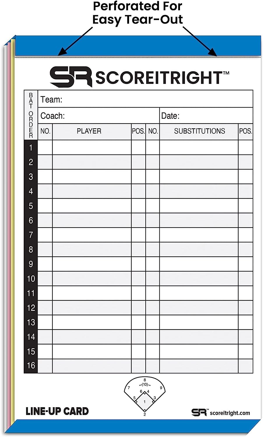 Line-Up Cards (24 Games) Book Form - Wrap-Around Cover