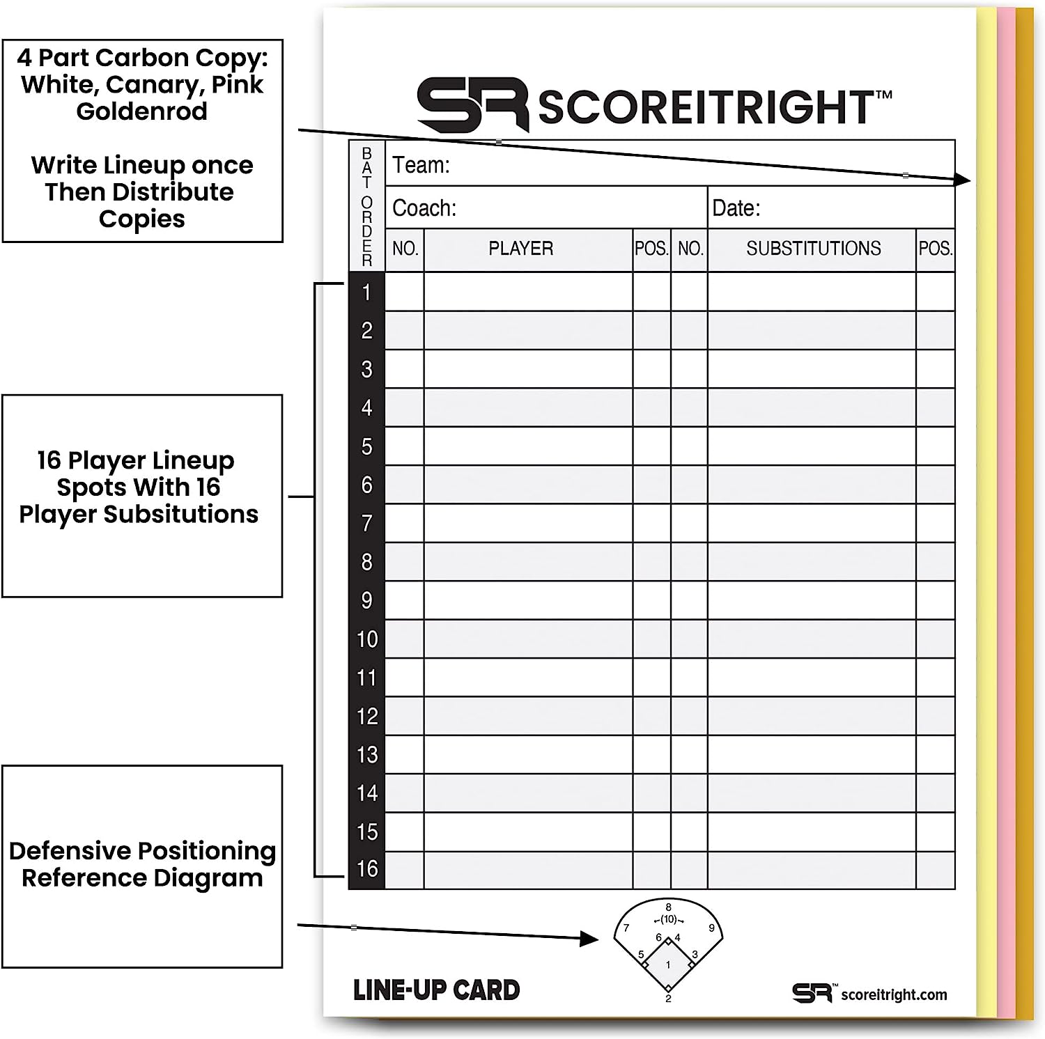 Line-Up Cards (24 Games) Book Form - Wrap-Around Cover
