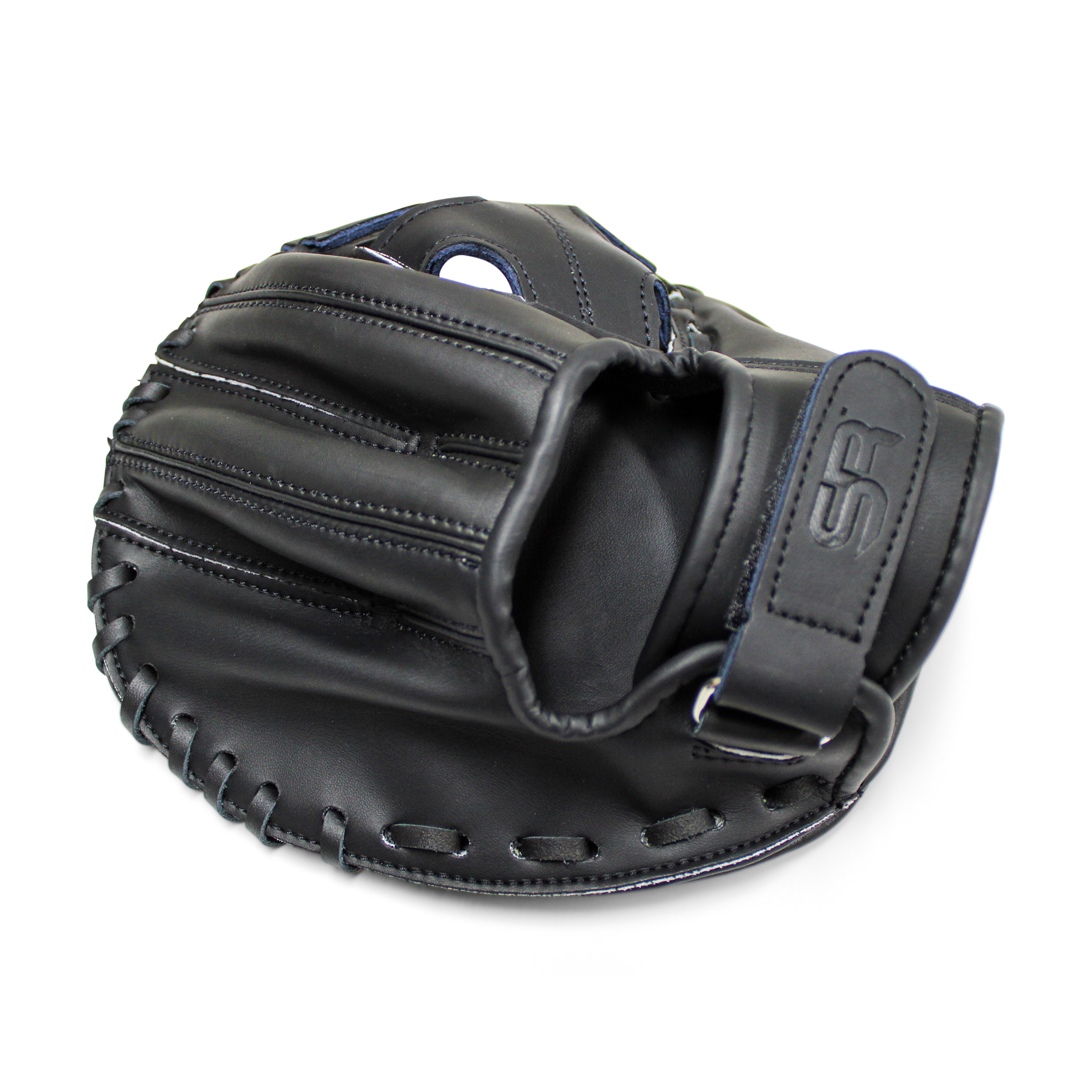 finger view of softball/baseball training glove