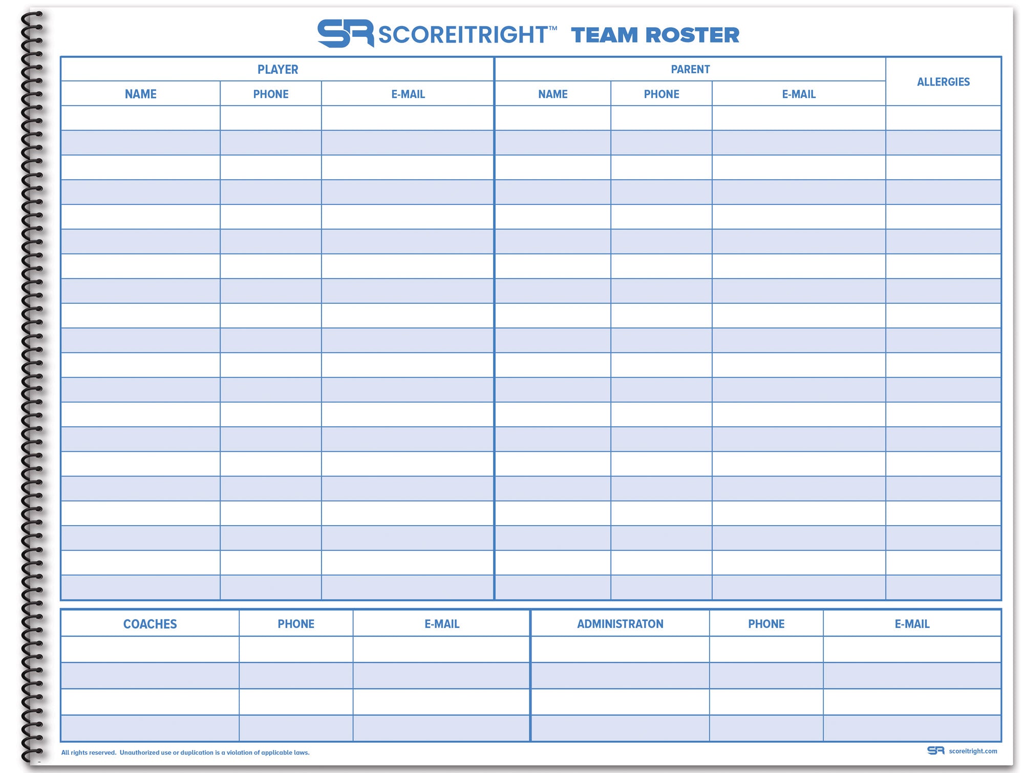Custom Basketball Scorebook