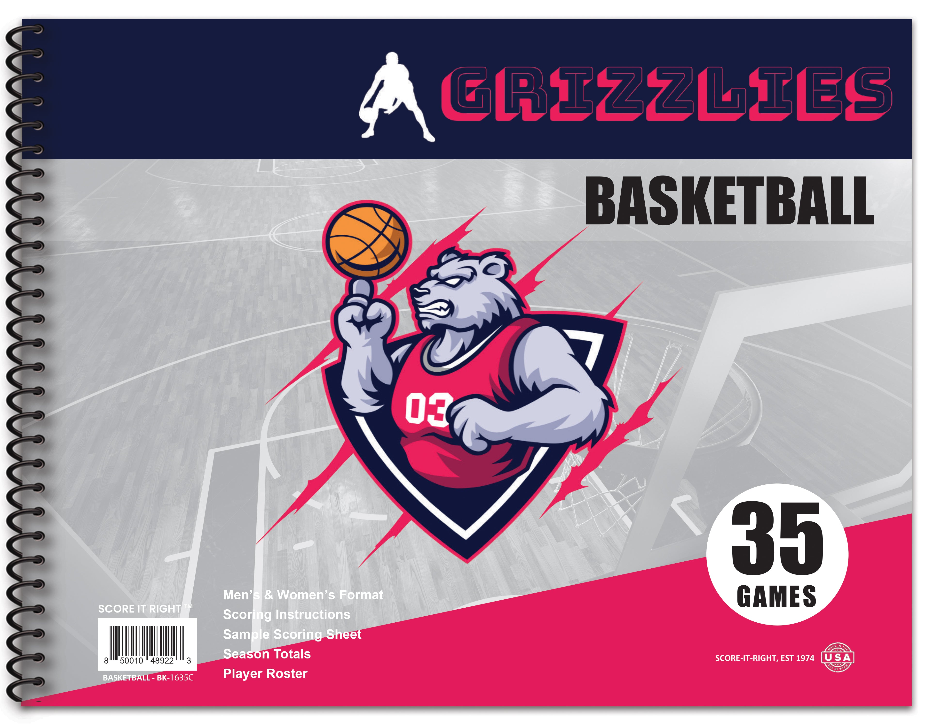 Custom Basketball Scorebook