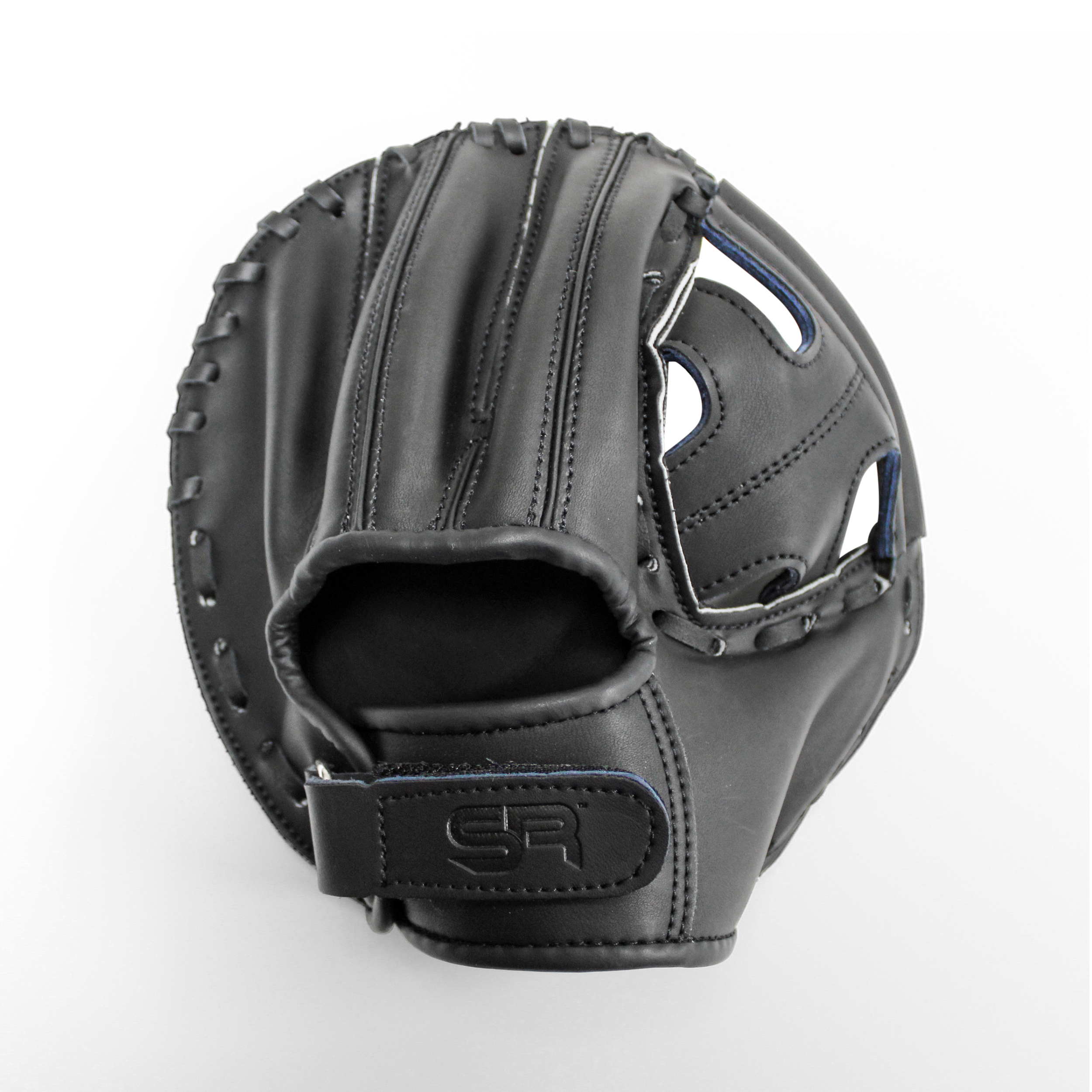 front of baseball training glove.
front image of softball traing glove