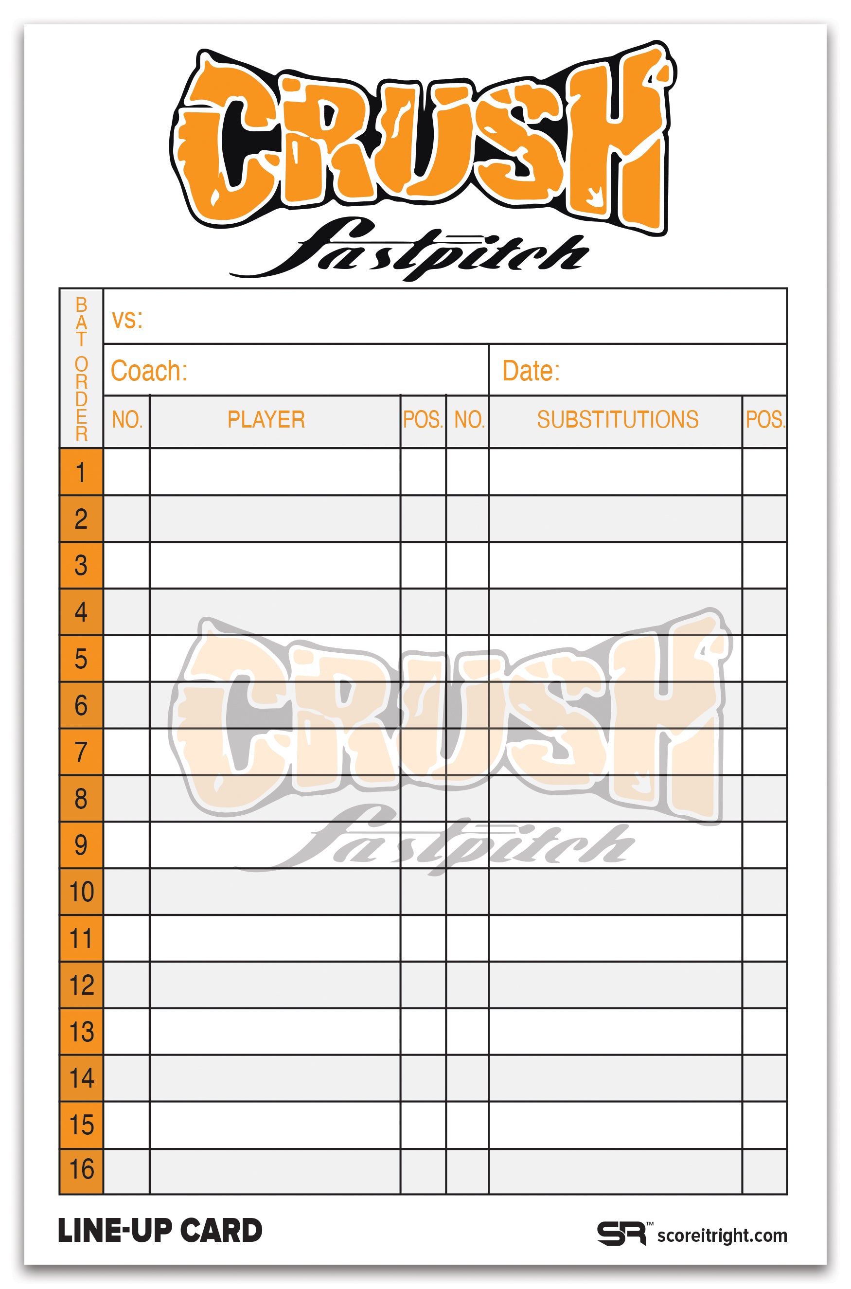 Custom Line-Up Cards 4-Part Form (No Roster) EVERY SHEET CUSTOMIZED 1 ...